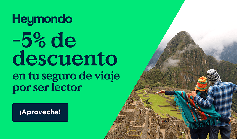 Banner Heymondo 5% descuento seguro de viaje Peru